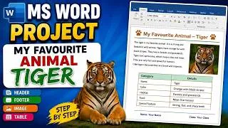 Thumbnail: MS Word Project for Beginners | Tiger Project Step by Step