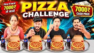 Thumbnail: 80 second challenge🤬| Pizza And Coldrink  खाओ 7000₹ Cash Ghar ले जाओ 🥵| MUKBANG