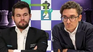 Thumbnail: Magnus Carlsen Takes the Win 😳🔥 | Carlsen vs Caruana (2023)