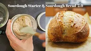 Thumbnail: Sourdough Starter & Sourdough Bread 2.0 // Zero Waste, Starter Discard Recipe