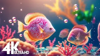 Thumbnail: Aquarium 4k VIDEO (ULTRA HD)  - Captivating Moments with Beautiful Coral Reef Fish - Relaxing music