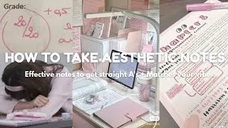 Thumbnail: How to take aesthetic notes Effortlessly yet Aesthetic | How I take my notes #notesmaking #tips