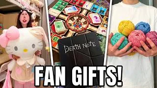 Thumbnail: You won't believe what's inside these fan gifts! #Unboxing #Funny
