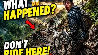 Thumbnail: Epic Mountain Cycling Adventure in the Rain 🌧️ | Beautiful Forest Trails & Unexpected Crash 🚵