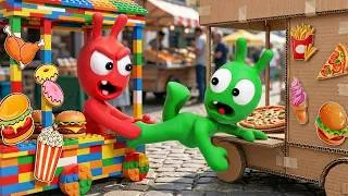 Thumbnail: Pea Pea Gets Stuck Between the LEGO and Cardboard Stores!