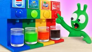 Thumbnail: Pea Pea Gets Trouble with Colorful LEGO Soda Vending Machine!