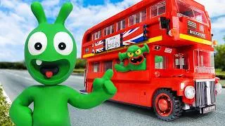 Thumbnail: Pea Pea Backs to School on Double Decker Bus - Video for kids