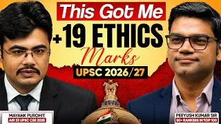 Thumbnail: How AIR 33 Mayank Improved His Ethics Score by 19 Marks | UPSC Ethics Strategy | Sarrthi IAS