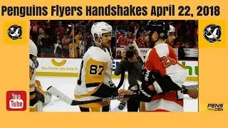 Thumbnail: Penguins Flyers Handshakes April 22, 2018