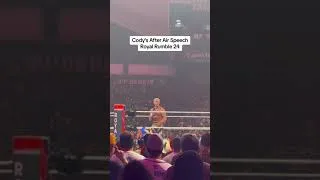 Thumbnail: Cody Rhodes speaks to the crowd after WWE goes off air