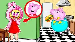 Thumbnail: I Became a HUMAN to SPY on DADDY PIG in Roblox!