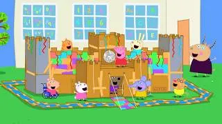 Thumbnail: Peppa Pig & Friends Build a GIANT Cardboard Castle Together! 🏰 | Tales Full Episodes | 1 HOUR