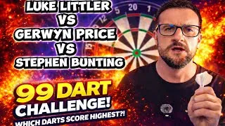 Thumbnail: 🔥 Luke Littler vs Gerwyn Price vs Stephen Bunting – Which Darts Score Highest?!