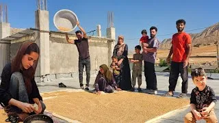 Thumbnail: A Happy Family Day with Ali & Farzaneh ❤️ | Traditional Cooking & Preparing Wheat for the Mill