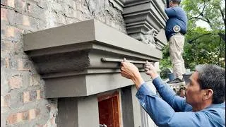 Thumbnail: Techniques For Creating Beautiful Window Frames Using Flexible Mortar For Castles.