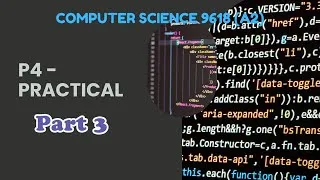 Thumbnail: P4 - PRACTICAL - Introduction to Python (Part 3) - Computer Science 9618 (A2 Level)