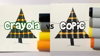 Thumbnail: Drawing plaid with Crayola vs Copic Markers- Tutorial