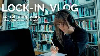 Thumbnail: ACADEMIC ENDURANCE | 10-12h lock-in days for finals ☽ gym ☽ staying focused