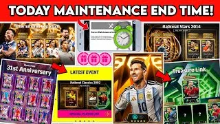 Thumbnail: 🚨 SERVER BACK TIME! 😱 eFootball 2026 Maintenance End Time LIVE today latest leaks 