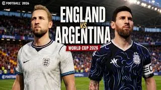 Thumbnail: eFootball 2026 - England vs Argentina | WORLD CUP 2026 Simulation | ULTRA Graphics | Full Match | PC