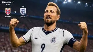 Thumbnail: eFootball 2026 - Norway vs England | WORLD CUP 2026 Simulation | ULTRA Graphics | Full Match | PC