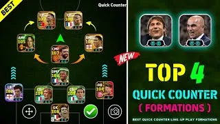 Thumbnail: Top 4 Best Quick Counter Formations In eFootball 2027 🔥 | Best Formation eFootball 2027