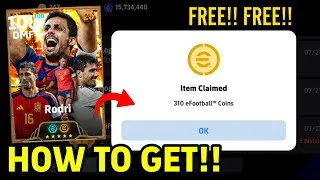 Thumbnail: How to get Free 310 Coins, Free Big time Rodri and Lamine Yamal in efootball 2026 Mobile