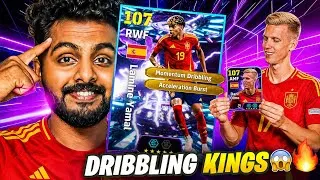 Thumbnail: 107 LAMINE YAMAL + 107 OLMO ARE META MONSTERS😮‍💨🔥 USING A FULL SPAIN SQUAD😱 UNSTOPPABLE DRIBBLING🤯🤌🏻