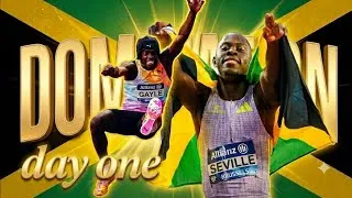 Thumbnail: Oblique Seville 9.90 & Tajay Gayle 8.46m SB🔥🇯🇲! JAMAICA DOMINATES BRUSSELS GOLD! Day 1