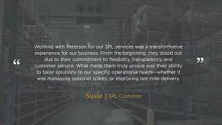 Thumbnail: What Our Partners Say About Peterson 3PL