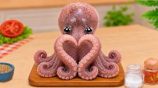 Thumbnail: Simple Tiny Cooking 🐙 Yummy Miniature Hot Grilled Octopus with 7UP | Petite Cooking