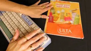 Thumbnail: ASMR Beauty Counter Customer Service 💄✨ Soft-Spoken✨ Thocky Keyboard Typing & Page Flipping