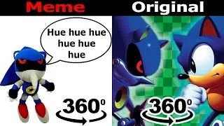 Thumbnail: Metal Sonic Hue hue hue Original vs Meme 360º