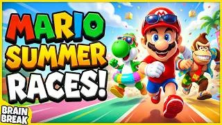 Thumbnail: Mario Summer Races | Summer Brain Breaks For Kids | Mario Games For Kids | Just Dance | GoNoodle