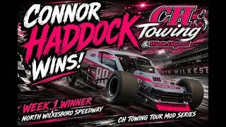 Thumbnail: CONNOR HADDOCK WINS WEEK 1! 🏁🔥 | CH Towing Tour Mods at North Wilkesboro
