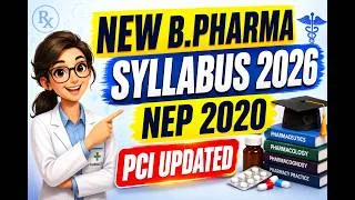 Thumbnail: New B.Pharm Syllabus 2026 | NEP 2020 | 1st Semester Subject Explained | PCI Latest update