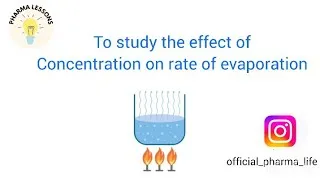 Thumbnail: To study the effect of concentration on rate of evaporation 🍵💊 || Pharmaceutical Engineering 
