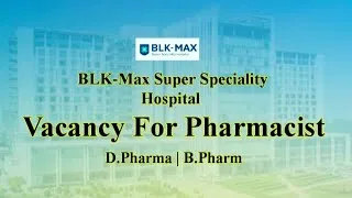 Thumbnail: Latest Pharmacist Vacancy 2026 | BLK-Max Hospital Pharmacist Vacancy #blkmaxhospital #pharmacistjob 