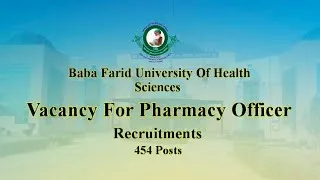 Thumbnail: Latest Pharmacy Officer Vacancy 2026 | Govt Pharmacist Vacancy 2026 | BFUHS Recruitments 2026 #job