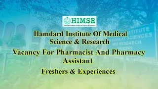 Thumbnail: Latest Fresher Pharmacist Vacancy 2026 | HIMSR Pharmacist Recruitments 2026 #pharmacistjobs #jobs 