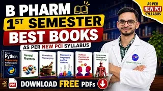 Thumbnail: B pharmacy 1st semester books | Best books | New PCI Syllabus | Subjects | Handwritten Notes|