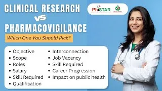 Thumbnail: Pharmacovigilance vs Clinical Research Which Career is Best for You  Salary, Scope, Growth  2024