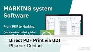 Thumbnail: MARKING system software: Direct printing from a PDF document via UDI