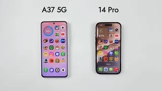 Thumbnail: Samsung A37 5G vs iPhone 14 Pro - SPEED TEST!