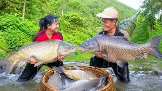 Thumbnail: Dwarf Family Fishing Adventure: Primitive Stream Traps, Fresh Fish and Wild Cooking