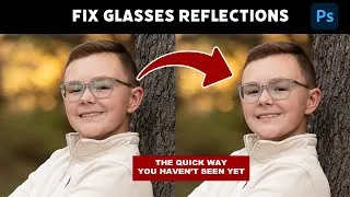 Thumbnail: Remove reflections from Glasses in Photoshop in SECONDS (The trick you don't know about!)