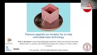 Thumbnail: Titanium:Sapphire Integration for On Chip Solid State Laser Technology