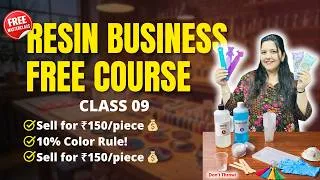 Thumbnail: Class 09: FREE Resin Art Business Course | Leftover Resin Se ₹150 Profit! Premium Bookmark (2026)