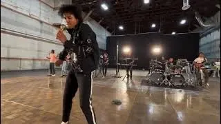 Thumbnail: Jaafar Jackson rehearsing Bad for Michael movie