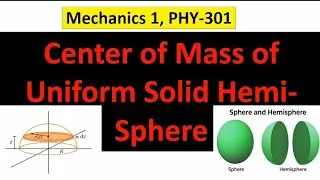 Thumbnail: Center of Mass of Uniform Solid Hemisphere in Urdu/Hindi